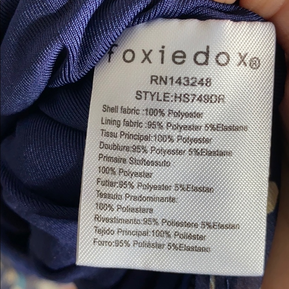 Foxiedox Brylee cold shoulder floral mini dress size L - Picture 14 of 16